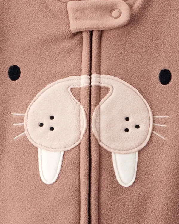 Boy Walrus Loose Fit Long-Sleeve 1-Piece Pajamas 1 Image