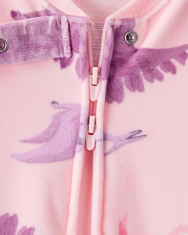 Dinosaur DreamPlush Snug Fit 2-Way Zip 1-Piece Pajamas 1 Image