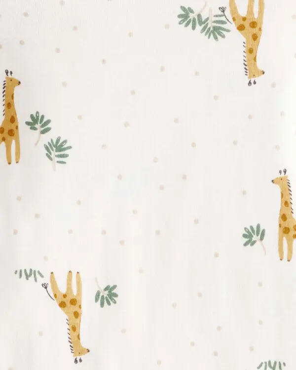 4-Pack Safari Print Cotton Long-Sleeve Multipack Bodysuits 1 Image