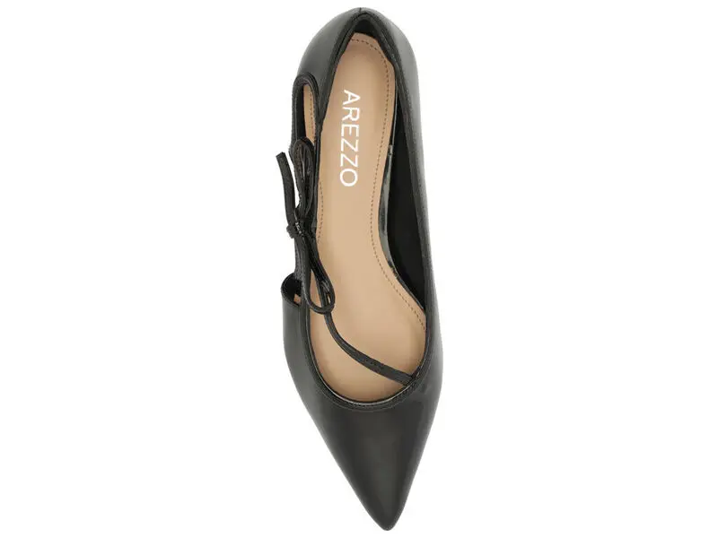 Patent Leather Cut-Out Flats with a Bow 1 Image