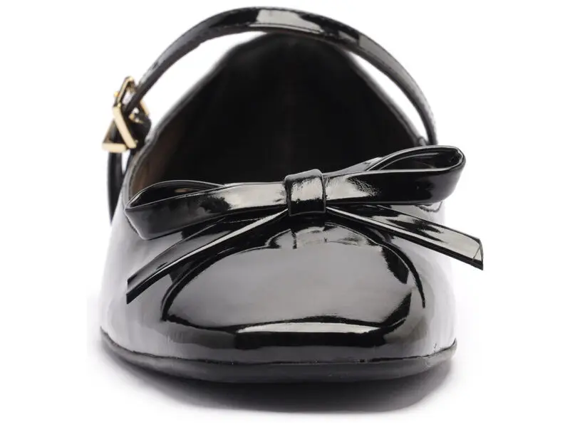 Patent Leather Mary Jane Flats with a Bow 1 Image