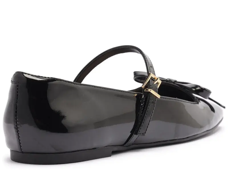 Patent Leather Mary Jane Flats with a Bow 2 Image