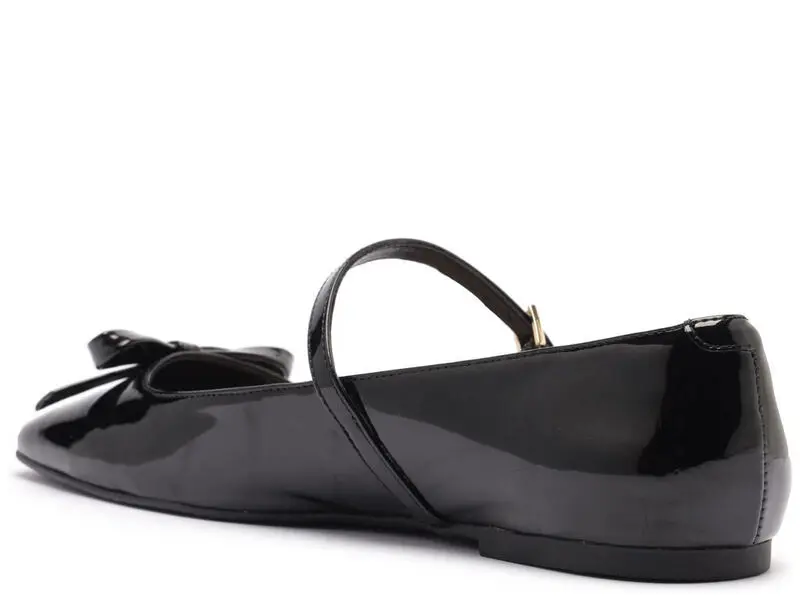 Patent Leather Mary Jane Flats with a Bow 3 Image
