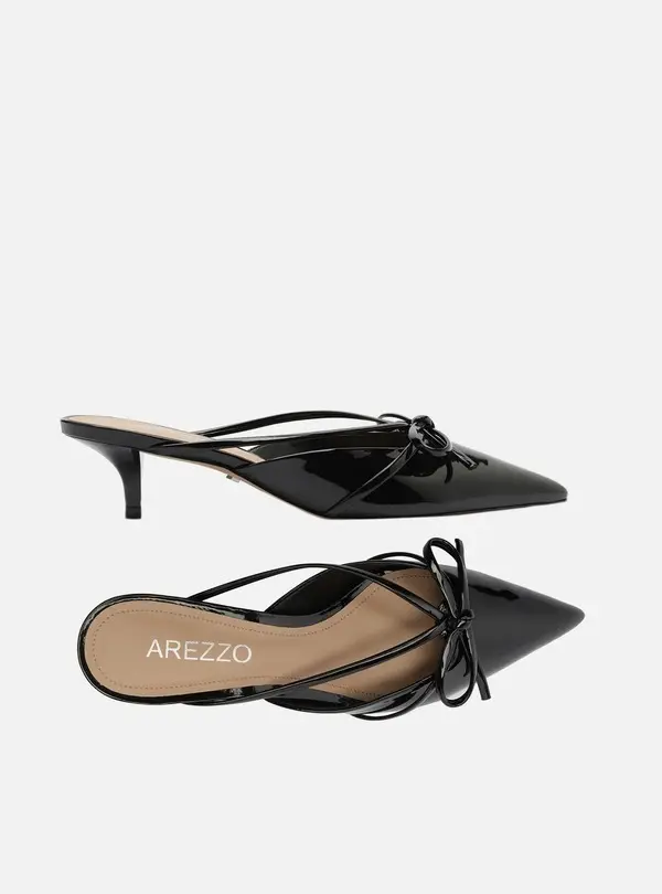 Patent Learher Kitten Heel Mule 3 Image