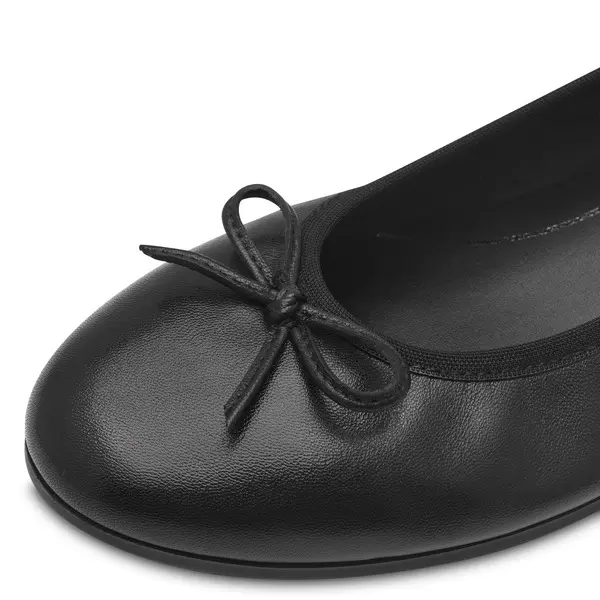 Classic Leather Ballerina with bow 3 Image