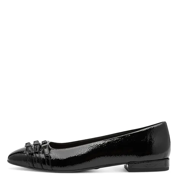Patent Leather Loafer Flats with Triple Buckle Straps 4 Image