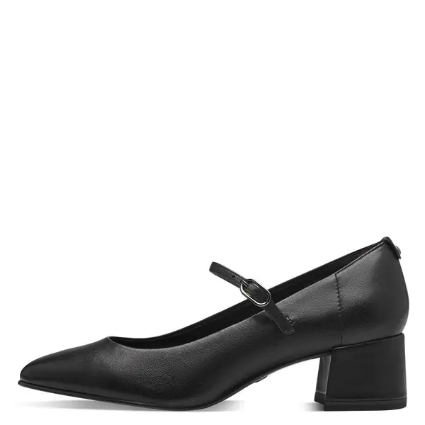Leather Mary Jane Pumps with a Block Heel 1 Image