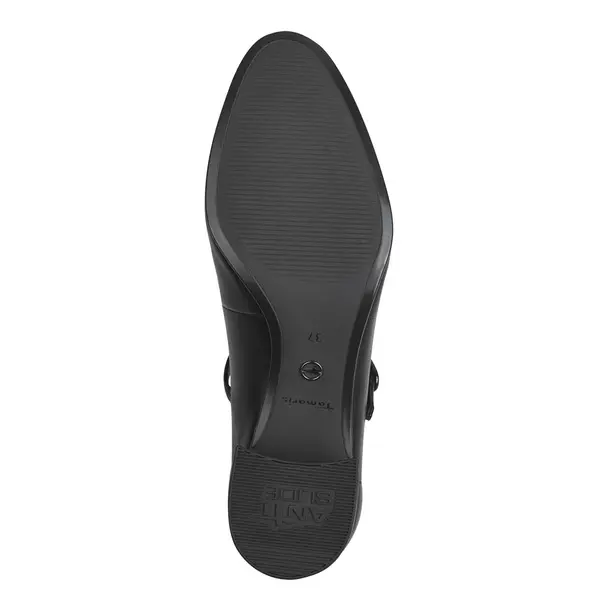 Leather Mary Jane Pumps with a Block Heel 2 Image