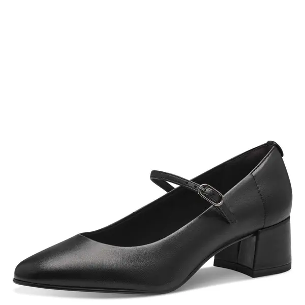 Leather Mary Jane Pumps with a Block Heel 3 Image