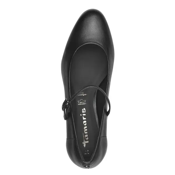 Leather Mary Jane Pumps with a Block Heel 4 Image