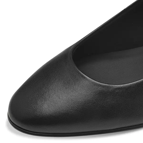 Leather Mary Jane Pumps with a Block Heel 5 Image