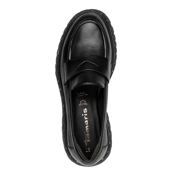 Leather Penny Loafers with a Studded Lug Sole 1 Image
