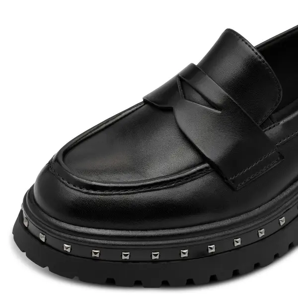 Leather Penny Loafers with a Studded Lug Sole 3 Image