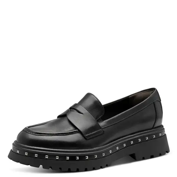 Leather Penny Loafers with a Studded Lug Sole 4 Image