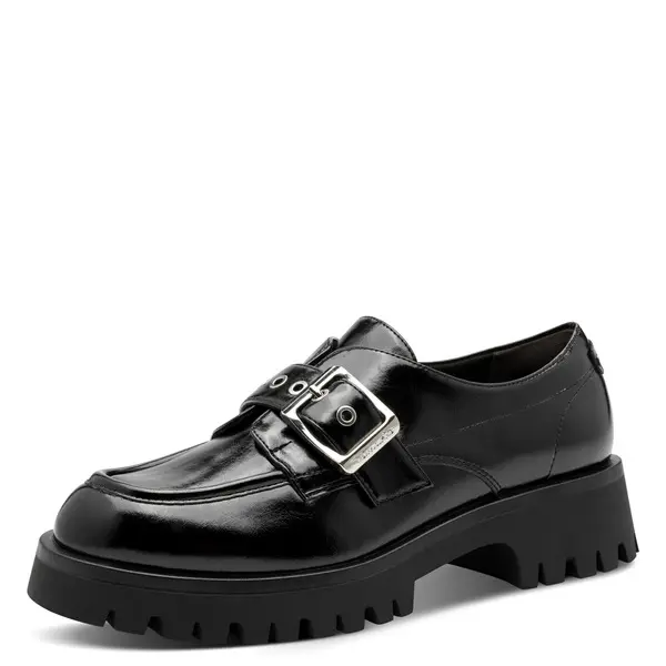 Lug-Sole Loafers with a Buckle Strap 1 Image