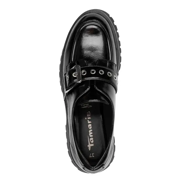 Lug-Sole Loafers with a Buckle Strap 3 Image