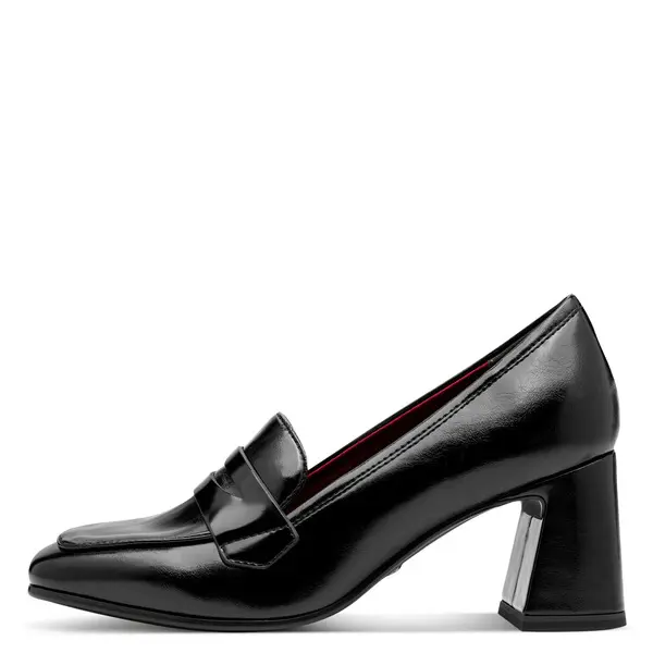Chunky Block Heeled Loafers with a Penny Strap 4 Image