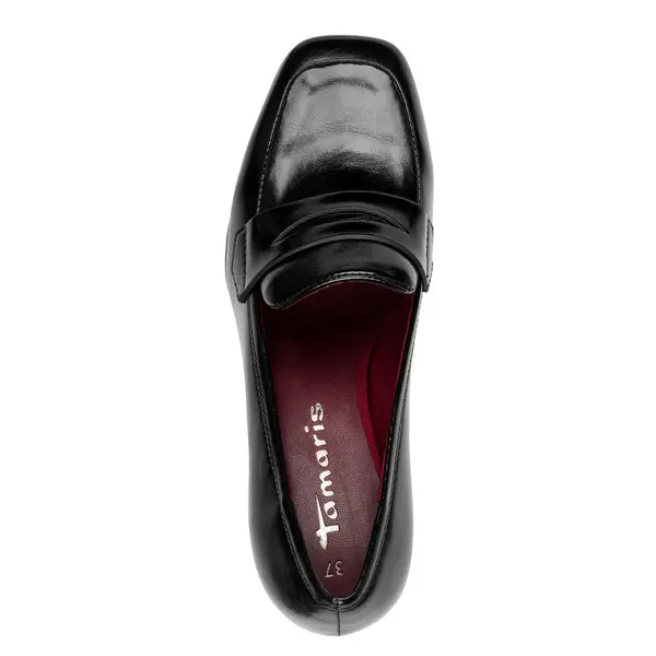 Chunky Block Heeled Loafers with a Penny Strap 5 Image