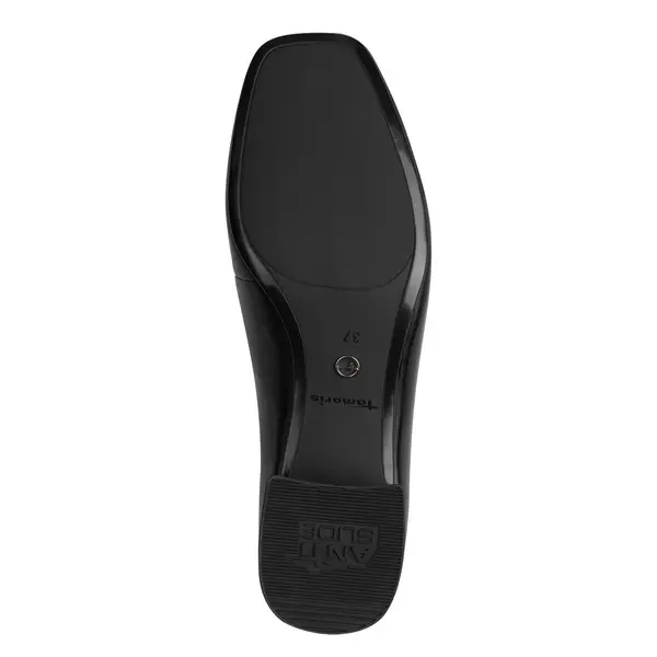 Leather Loafer Pumps with a Metal Bit and Block Heel 3 Image
