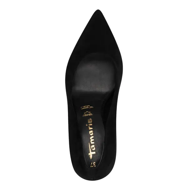 Suede Pumps with a Textured Stiletto Heel 1 Image