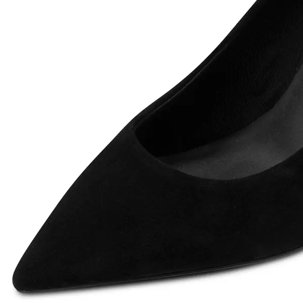 Suede Pumps with a Textured Stiletto Heel 2 Image