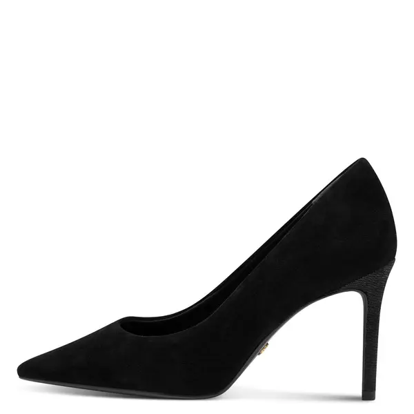 Suede Pumps with a Textured Stiletto Heel 4 Image