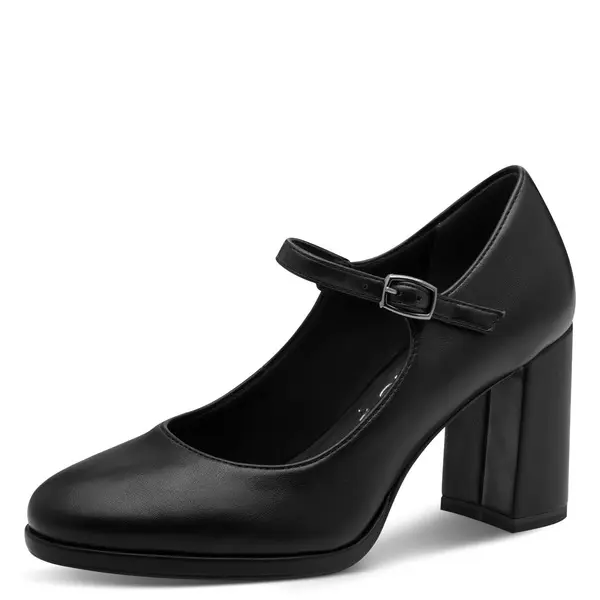Leather Mary Jane Pumps with a Chunky Block Heel 2 Image