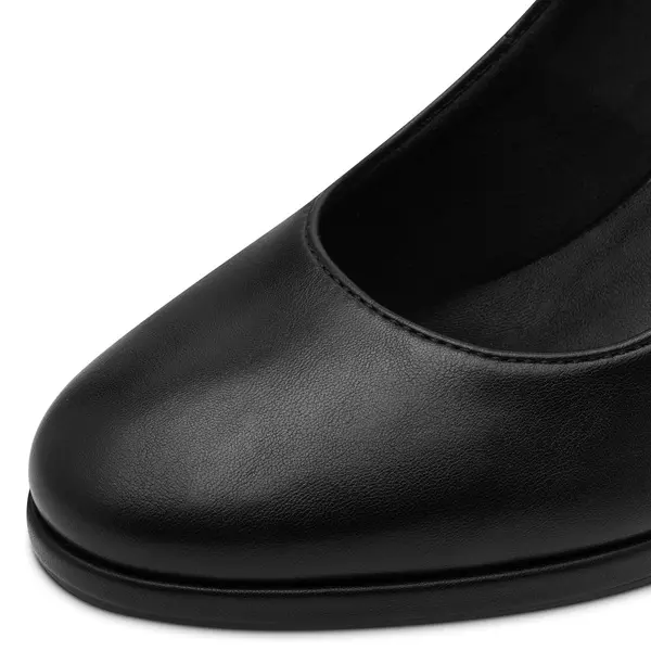Leather Mary Jane Pumps with a Chunky Block Heel 5 Image