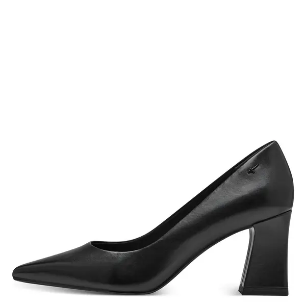 Leather Pumps with a Sculptural Block Heel 2 Image