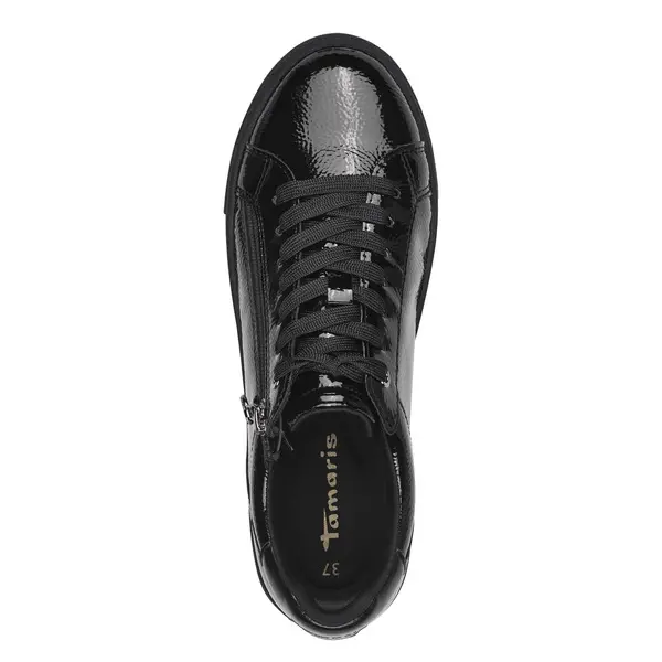 Mixed-Media Platform Sneakers with Zipper 2 Image