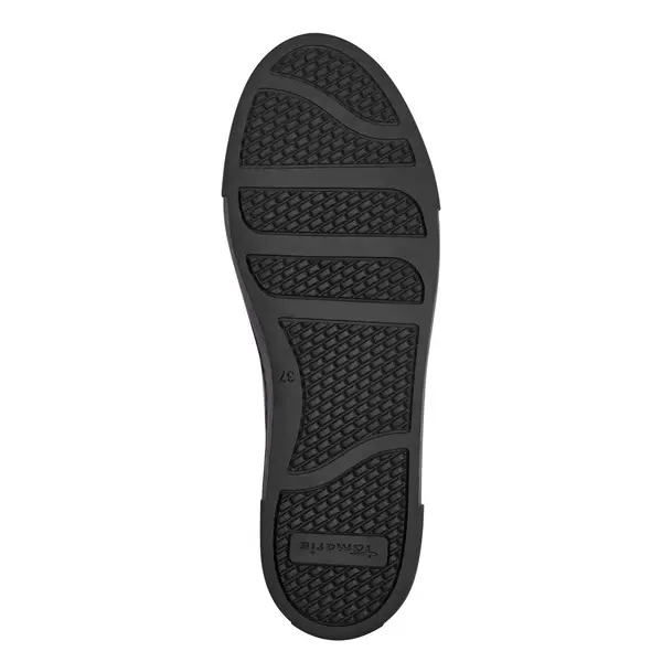 Mixed-Media Platform Sneakers with Zipper 3 Image