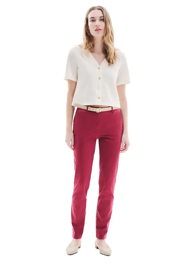 V-neck Short Sleeves Shirt 2 Image