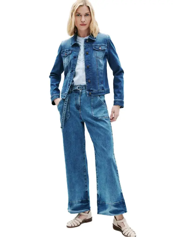 Straight cut Long sleeves Denim Jacket 3 Image