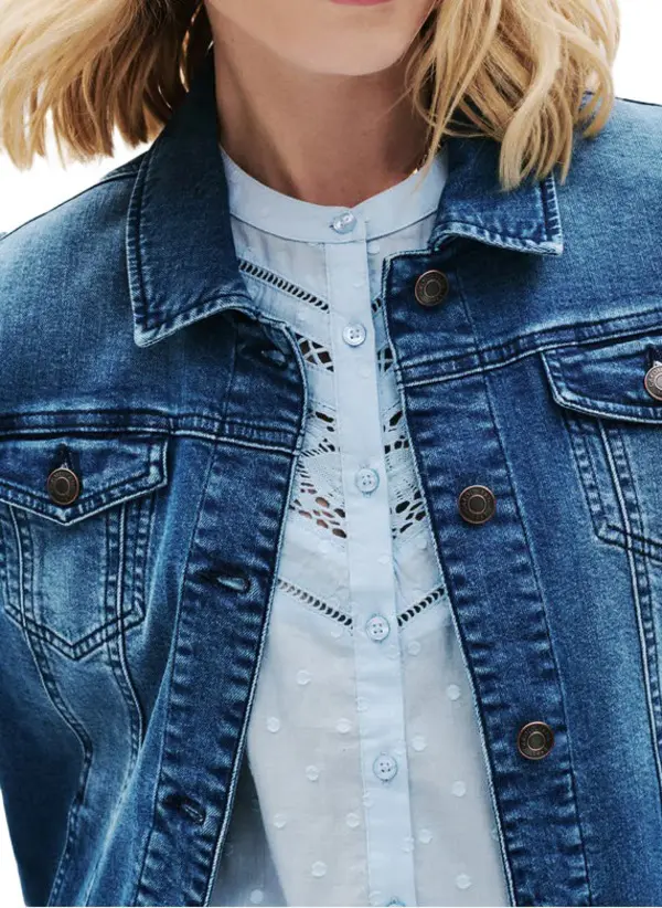 Straight cut Long sleeves Denim Jacket 2 Image