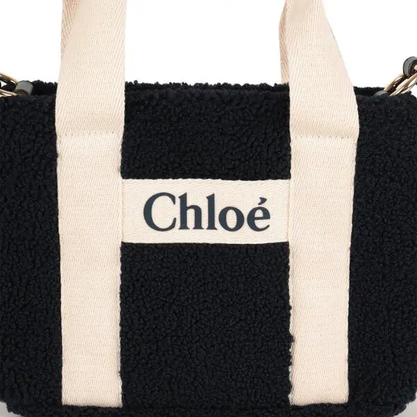 Shearling Tote Bag with Logo 2 Image