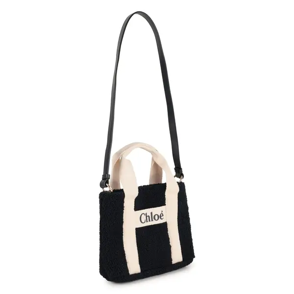 Shearling Tote Bag with Logo 6 Image