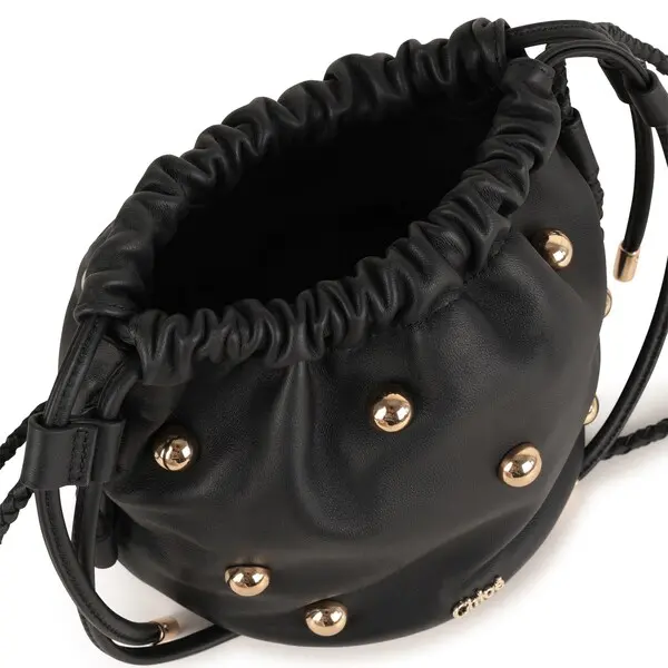 Studded Leather Shoulder Bag 7 Image