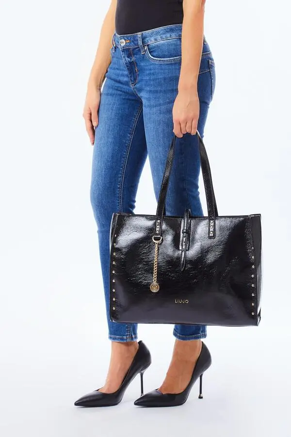 Patent Leather Tote Bag 3 Image