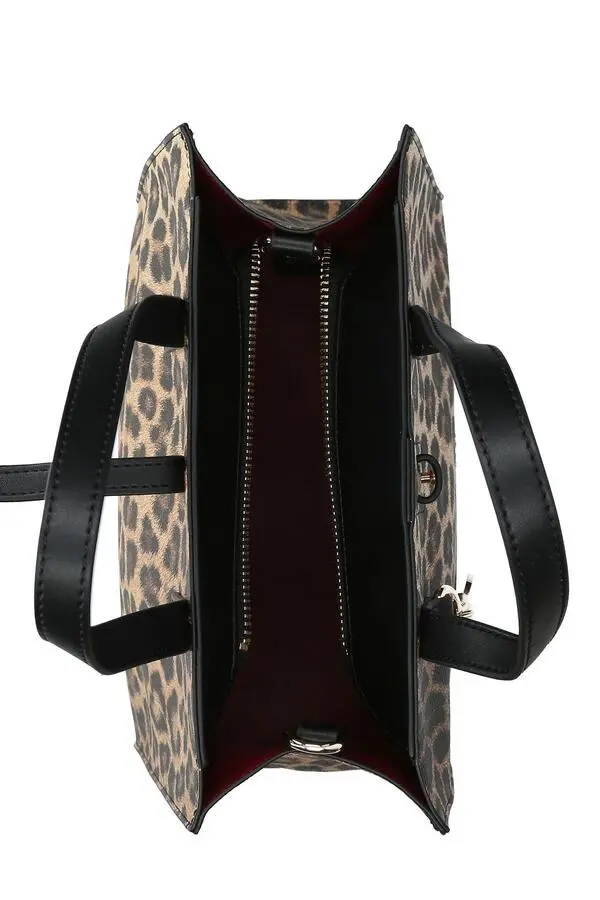 Leopard Print Leather Tote Bag 2 Image