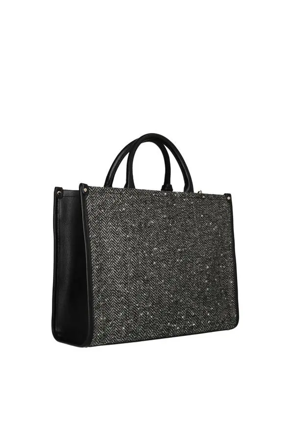 Tweed & Leather Tote Bag 1 Image