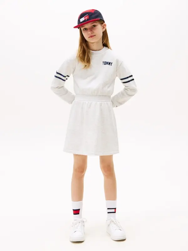 Satin Applique Dress 1 Image