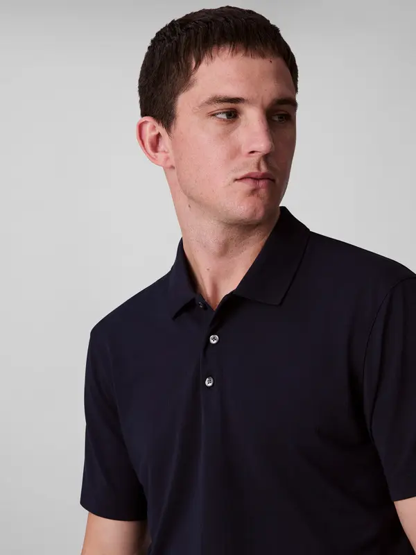 Stripe Strech Jacquard Polo 1 Image