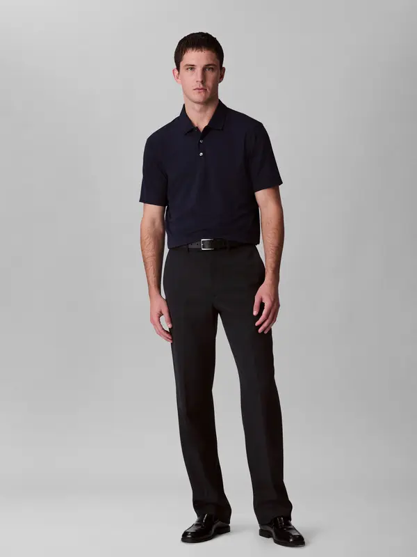 Stripe Strech Jacquard Polo 4 Image