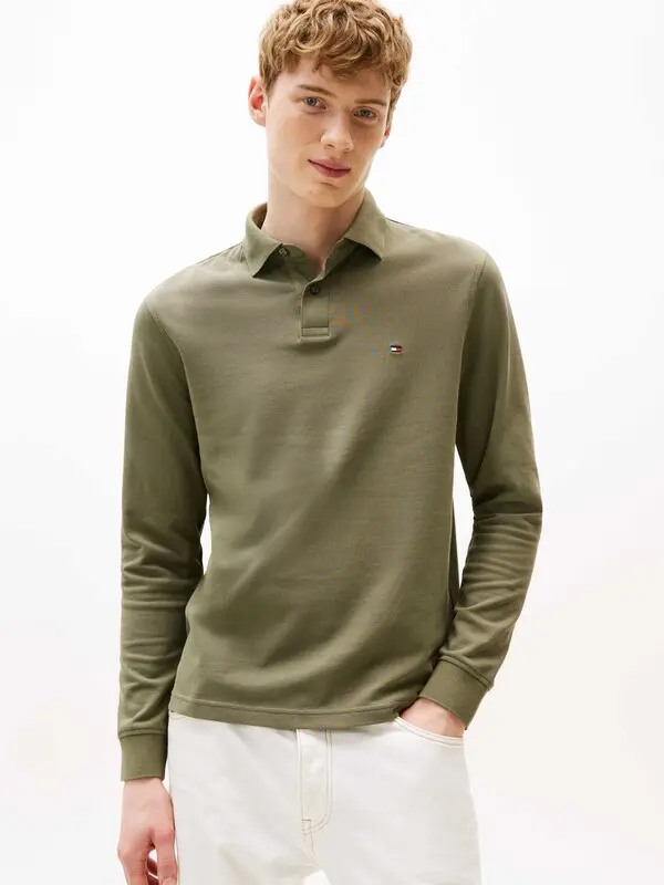 Regular Fit Long Sleeve Polo 1 Image