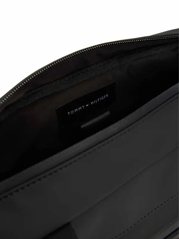 Minimal Textured Logo Laptop Bag 4 Image