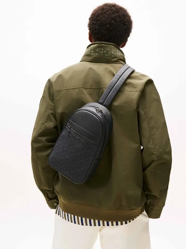 Bold TH Monogram Crossbody Sling Bag 4 Image