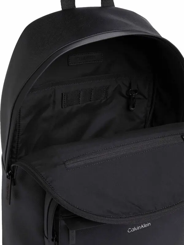 Leather Round Backpack with Logo 2 Image