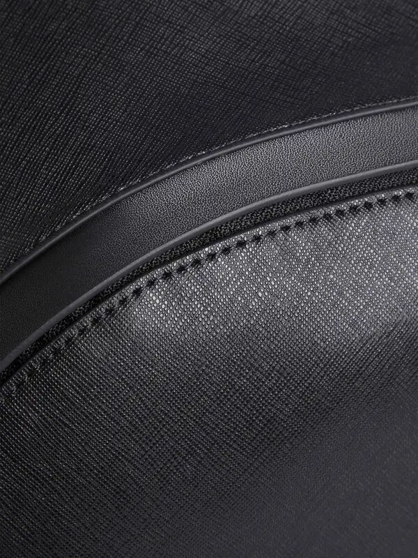 Leather Round Backpack with Logo 3 Image
