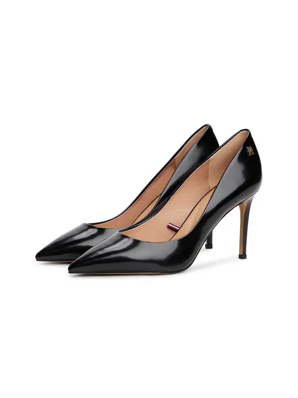 Leather Stiletto Court High Heels 3 Image