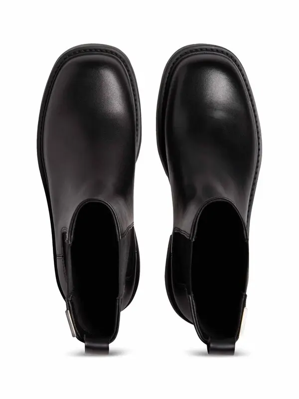 Leather Combat  Chelsea Boots 1 Image